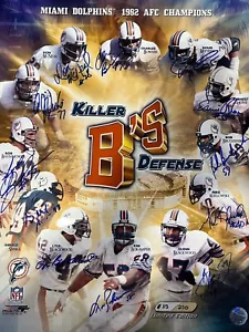 DUHE, BAUMHOWER, BOKAMPER KILLER 'B'S MIAMI DOLPHINS SIGNED LIMITED ED. 16x20 - Picture 1 of 5