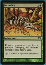 Fecundity FOIL 8th Edition NM Green Uncommon MAGIC MTG CARD (ID# 67993) ABUGames