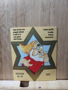 DISNEY STAR STICKER🏆1991 #36 Doc🏆FREE POST - Picture 1 of 1
