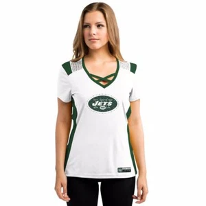 New York Jets camiseta camiseta mujer Draft Me v-neck NWT - Imagen 1 de 8