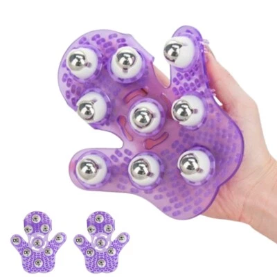 2x Hand Held 360-degree Roller Balls Full Body Massager Glove - Image 1 of 4