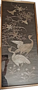 Large Japanese Embroidered Panel 20th Cen(124cm x 54cm)This is a stunning, large - Picture 1 of 23