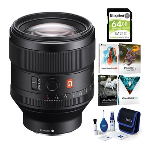 Sony FE 85mm f/1.4 GM Lens with Software Suite Cleaning Kit and 64GB SD Card