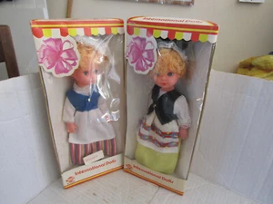 2 Vintage BOXED ! Woolbro Susie 1970s National Costume Dolls Approx 10 inches - Picture 1 of 4