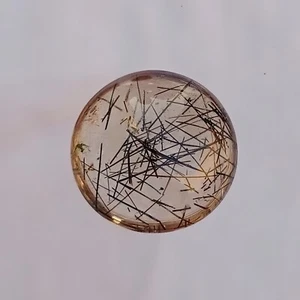 10.5 Ct Natural Black Rutile Smoky Quartz Like Moon Loose Gemstone From Pakistan - Picture 1 of 8