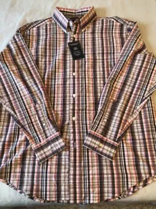 Roundtree & Yorke Men's L Button Down Silky Finish NWT - Picture 1 of 2