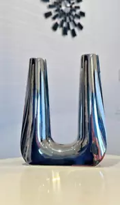 Georg Jensen Denmark Candleabrum #1087 Candle Holder Stainless Scandinavian MCM - Picture 1 of 8