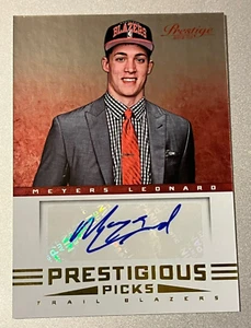 2012-13 Prestige Prestigious Picks Signatures Meyers Leonard #55 Rookie Auto RC - Picture 1 of 2