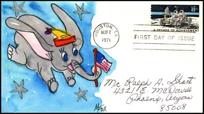 Scott 1435 8 Cents Lunar Rover Melissa Fox Hand Painted FDC Unique? - Image 1 of 2