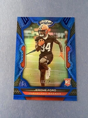 2022 Panini Certified JEROME FORD Blue  Mirror /75 Rookie RC Cleveland Browns - Image 1 of 2
