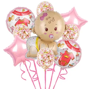 9 pcs Balloons New Baby Foil Party Shower Girl-gender reveal, Party Decorations - Picture 1 of 2