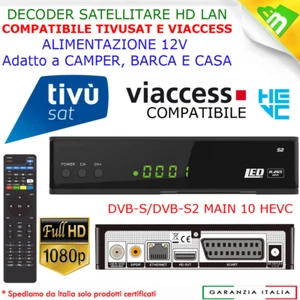 DECODER BWARE HK540GT HD DVB-S2 SATELLITARE LAN COMPATIBILE TESSERA TIVUSAT RSI - Foto 1 di 12
