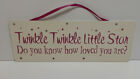 Twinkle Twinkle Little Star Do You Know How Loved You Are Girls Bedroom Sign 