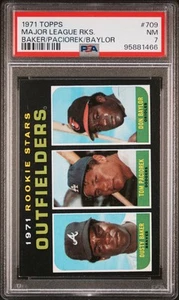 1971 Topps #709 Don Baylor Dusty Baker RC Rookie PSA 7 NM New Label - Picture 1 of 2