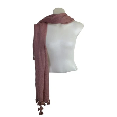 Eileen Fisher Mujer Lana Seda Borla Bufanda Ajuste Regular Rosa Talla OS Foto 1 de 4