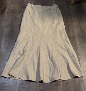 Vintage Wolle Hahnentritt Plissee Maxirock Gr. 8 Akademie Urlaub Büro bescheiden - Bild 1 von 4