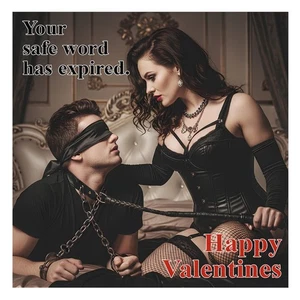 KINKY Naughty Sexy Valentine Card BDSM Bondage Fetish SAFE WORD EXPIRED Free P&P - Picture 1 of 4
