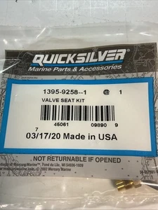 Mercury Quicksilver 1395-9258 1 Valve Seat Kit OEM NOS Free Shipping! - Foto 1 di 1