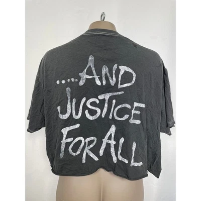 Metallica...And Justice For All 短灰色 T 恤女式中号/大号 — 第 1/4 张图片