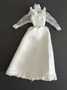 Vintage Barbie Doll Tracy White Wedding Dress Gown Lace - Picture 1 of 9