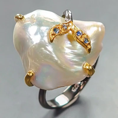 Joyería Anillo Perla Barroco Natural Plata de Ley 925 Talla 8.5/R443379 Foto 1 de 4