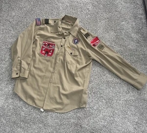 Noquet Lodge OA 100 Year Boy Scout 2XL Uniform Tan Shirt Patches - Picture 1 of 7
