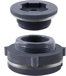 1-1/2" NPT Buchse PVC Schottverschraubung, Wassertankverbinder mit Stecker für Regen - Bild 1 von 2