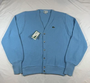 Maglione The Lacoste IZOD Club Uomo M Nuovo Bottone Orlon Vintage Blu Cobain - Foto 1 di 18