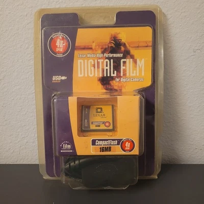 Lexar Media CompactFlash 16MB Digital Film Card W/Jumpshot Connection Kit NIP - Image 1 of 4