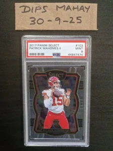 Patrick Pat Mahomes II PSA 9 2017 Panini Select #103 Rookie Silver Prizm RC Mint - Bild 1 von 2