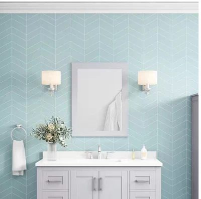 Home Decorators Sepal 24" W x 32" H Rectangular Framed Wall Mirror in Dove Gray - Image 1 of 4