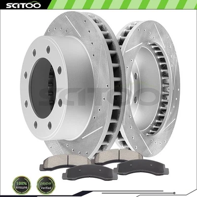 Front Brake Rotors And Ceramic Pads For 00 FORD EXCURSION 99-04 F-250 Super Duty Foto 1 de 4