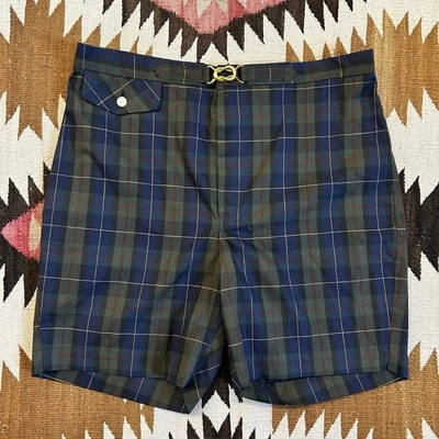 Винтажные хлопковые шорты 1960-х Jantzen в клетку с поясом размер 33 - Изображение 1 из 4