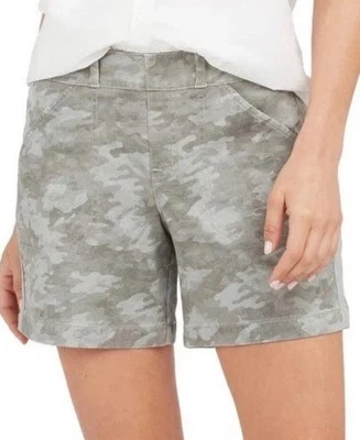 Pantalón Corto SPANX Sarga Elástica Para Mujer Talla L Lavado a Piedra Camuflaje 5” Entrepierna Playa Verano Foto 1 de 4
