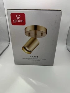 Globe Electric 59765 Pratt 1-Light Track Lighting Spotlight, Matte Brass, Gold - Picture 1 of 5