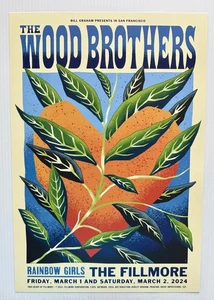Póster de concierto de The Wood Brothers San Francisco 2024 The Fillmore F-1815 - Imagen 1 de 1