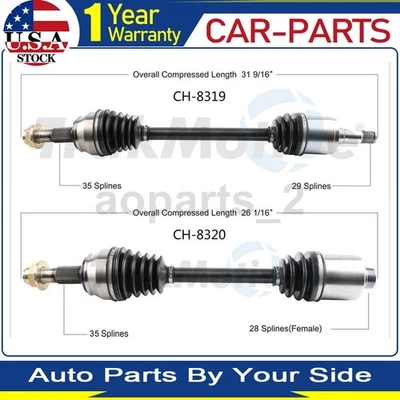 2 ejes delanteros TrakMotive CV eje articulado para Ram ProMaster 2500 2019 2018 2017 Foto 1 de 3