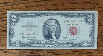 U.S. 2 dollars. 1963. Used, see pictures. - Image 1 of 2