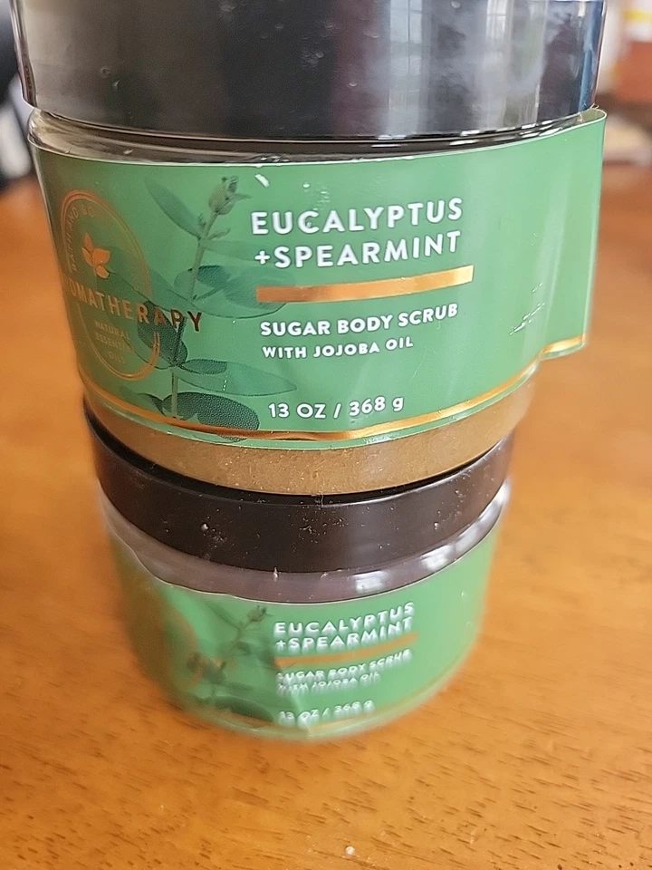 Bath And Body Works EUCALYPTUS SPEARMINT Sugar Body Scrub 13 oz/ea 2pcs. New - Image 1 of 1