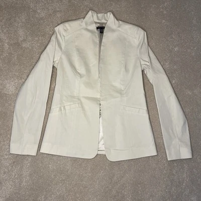Blazer Eileen Fisher Crema Frente Abierto Puño Dividido Mujer 2 Foto 1 de 4