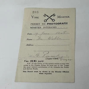 Iglesia Ministra de York 1948 Inglaterra permiso para fotografiar permiso Emphera - Imagen 1 de 2