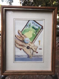 BODEN PORTWOOD Original Signed Watercolor "Home from Golf" Matted & Framed w COA - Picture 1 of 11