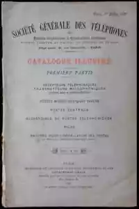 1891 ANTIKER SELTENER KATALOG Societe Generale des Telephones PARIS FRANKREICH ERSTER TEIL - Bild 1 von 5