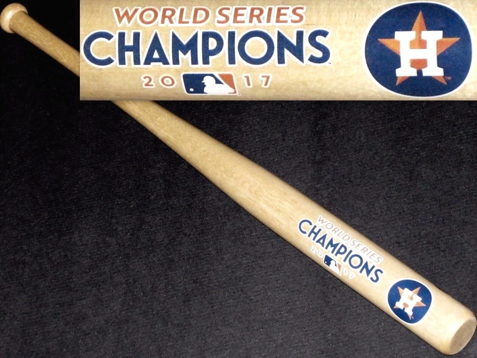 HOUSTON ASTROS~2017 WORLD SERIES CHAMPIONS~NEW 18" MINI SOUVENIR WD BASEBALL BAT - Image 1 of 1