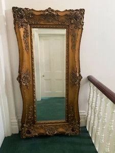 Antique Gold Gilt Double Framed Mirror - Picture 1 of 7