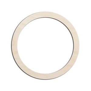 Circle Frame Ring Laser Cut Out Unfinished Wood Shape Craft Supply - Picture 1 of 6