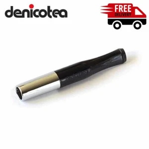 NEW Denicotea Filtered Cigarette Holder - STANDARD BLACK & SILVER - Picture 1 of 1