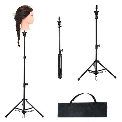 NEVERLAND BEAUTY & HEALTH 80-130cm Puppenkopfständer Perückenständer für Frisierköpfe Halter Wig Stand