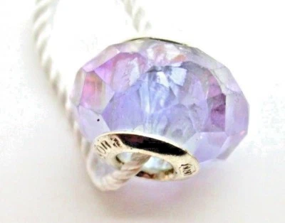 PLATA ESTERLINA 925 ENCANTO PERSONA EUROPEA MAÑANA VIOLETA PÚRPURA BRILLANTE B34 Foto 1 de 3