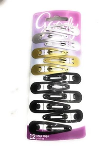 Clips de contorno metálicos de metal pesado clásicos Goody WoMens, oro/plata 12 quilates sin usar en caja - Imagen 1 de 1